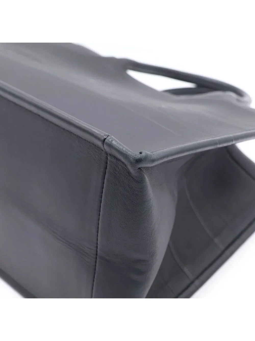 Dior Book Tote Handbag Black Leather
